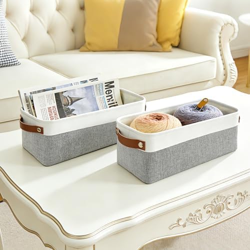 Bagnizer Small Fabric Storage Baskets, Decorative Basket - Image 7