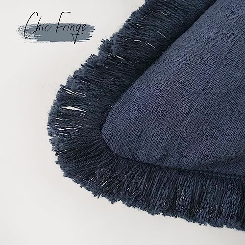 Foindtower Decorative Linen Fringe Throw Pillow Covers Cozy Boho Farmhouse - Image 3