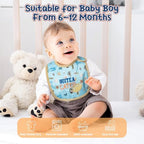 7Pcs Cotton Waterproof Baby Bibs Hook Loop Closure Newborn Bib Keepsake Baby - Image 5