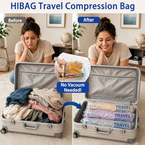 Compression Bags for Travel Essentials, Roll Up Bags No Vacuum Needed - Image 4