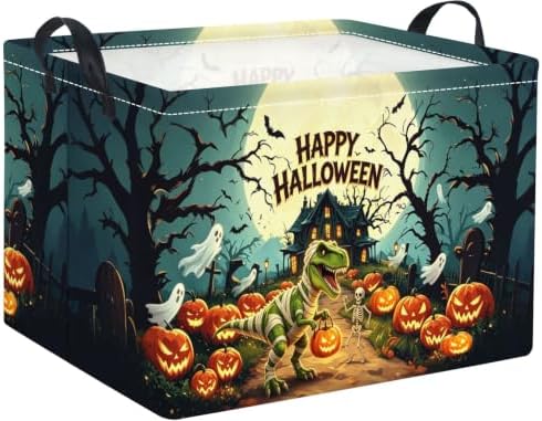 Halloween Basket Cute Baskets for Kids Pumpkin Basket Rectangular Storage Bin by TIBAOLOVER