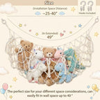 Stuffed Animal Net or Hammock for Flat Wall Mounted Handmade Macrame Toy - Image 4