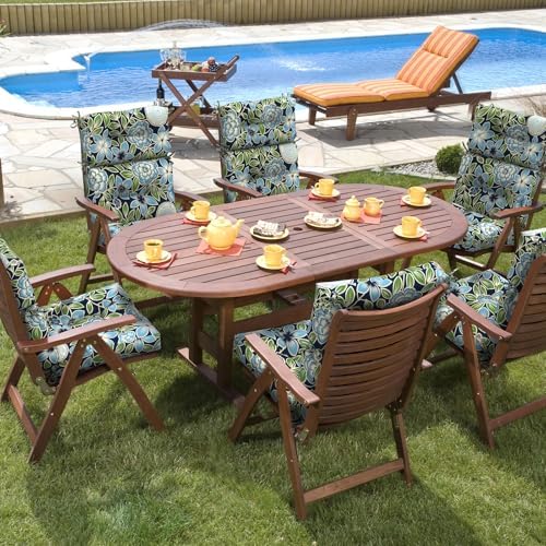 DYTXIII Outdoor High Back Chair Cushions Set of 2, Water Repellent Tufted - Image 7