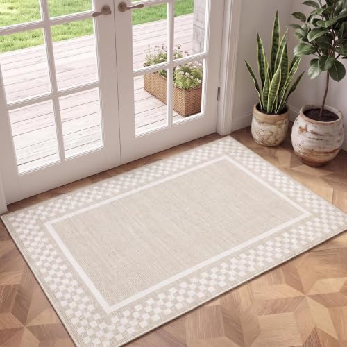 GarveeHome Small Area Rug 2x3 Washable Scalloped Non Slip Kitchen Rugs by GarveeHome