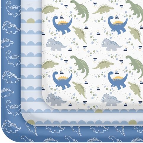 3 Pack Baby Crib Sheets for Boys Girls 52x28 Fitted Crib Sheet by CivaruaKids