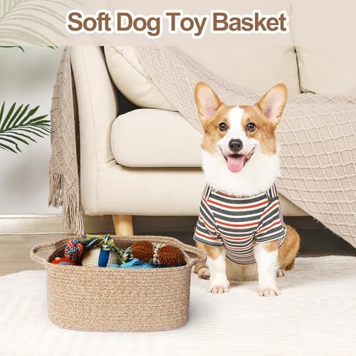 Cute Brown Gift Basket, Woven Baskets - Image 4