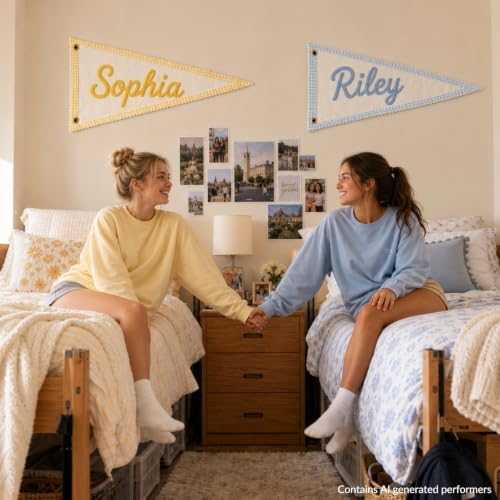 Custom Embroidered Name Pennant Flag Personalized Dorm Room Decor Banner - Image 4