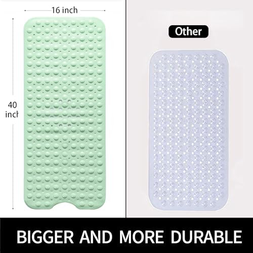 Non Slip Bathtub Shower Mat, Extra Long Bath Mat - Image 2