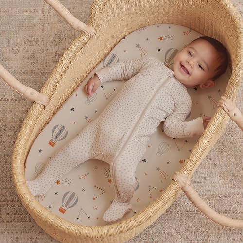 Stretch Fitted Bassinet Sheet Set BROLEX 2 Pack Cradle Sheets - Image 2