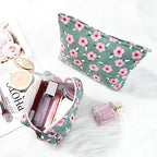 SOIDRAM 2 Pieces Sakura Makeup Bag Large Cosmetic Bag Capacity Canvas Mix - Image 4
