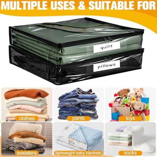 Plastic Storage Bags with Easy-Glide Zipper, Durable Clear Vinyl Zippered - Image 5