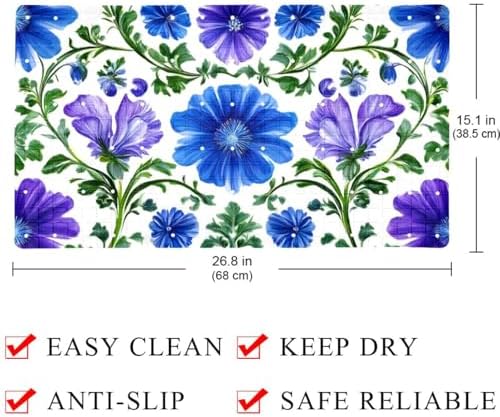 Bath Tub Shower Mat, Washable Bathtub Floor Mats, Suction Cups and Drain Holes - Image 4