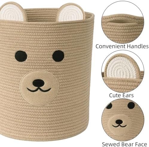 Bear Basket for Nursery, Baby Shower Baskets, Baby Storage Basket - Image 2