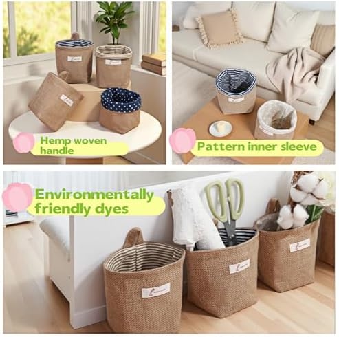 Washable Cotton Linen Hanging Organizer Bag - Image 6