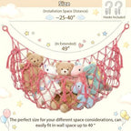 Stuffed Animal Net or Hammock for Flat Wall Mounted Handmade Macrame Toy - Image 2