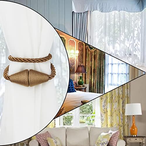 Magnetic Curtain Tiebacks Rope Decorative Holdbacks - Image 6