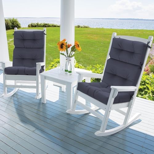 DYTXIII Outdoor High Back Chair Cushions Set of 2, Water Repellent Tufted - Image 2