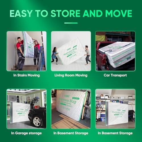 ZCHENBS® - King Mattress Bags for Moving, Waterproof Storage Bag - Image 3