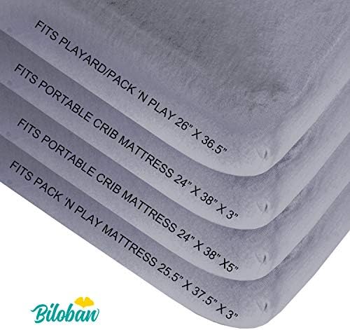 Pack and Play Sheets & Mattress Protector Set - Image 6