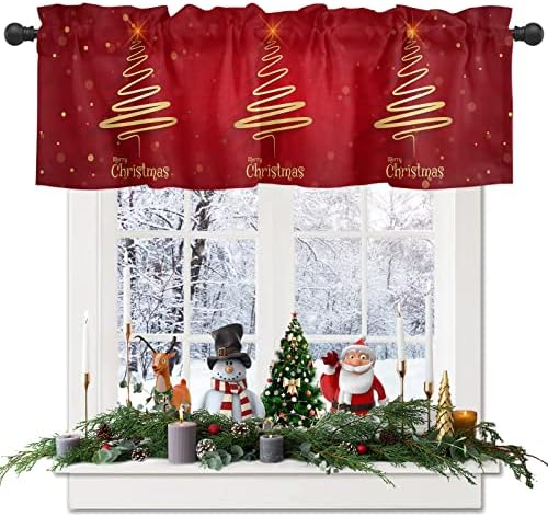 Vandarllin Christmas Tree Valance Curtains by VandarllinHomeKitchenDecor
