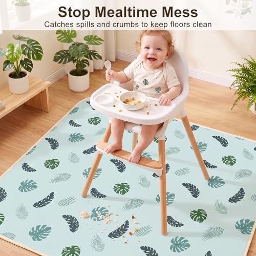 Basumee Splat Mat for Under High Chair, Waterproof & Mess-Proof Floor Mat - Image 5