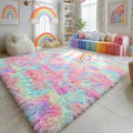 Amdrebio Rainbow Unicorn Large Area Rug 9x12 by Amdrebio