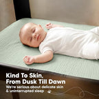 2-Pack Muslin Mini Crib Sheets for Boys, 38x26 Fitted Sheet - Image 5