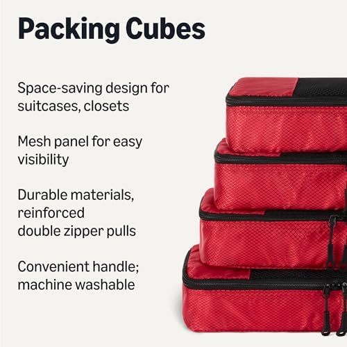 Amazon Essentials 4-Piece Space-Saving Packing Cubes Travel Accessories Set - Image 2
