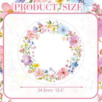 50PCS Floral Placemats Vibrant Watercolor Wildflower Disposable Paper Placemats - Image 2