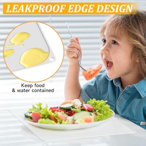 4 Pack Silicone Placemats for Toddlers Baby，Silicone Mats - Image 3