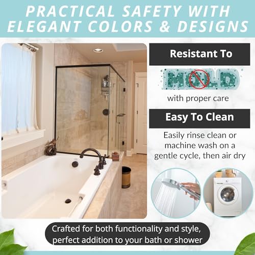 ENKOSI Non-Slip Bath Mat and Shower Mat 40x16 Extra Long - Image 4