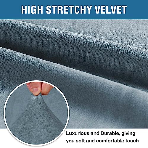 H.VERSAILTEX Stretch Velvet Armchair Cover Couch Covers 1 Cushion Chair - Image 3