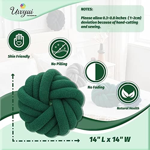 Uvvyui Knot Pillows, 14 Inch Decorative Throw Pillows Round Pillows Cushion - Image 2