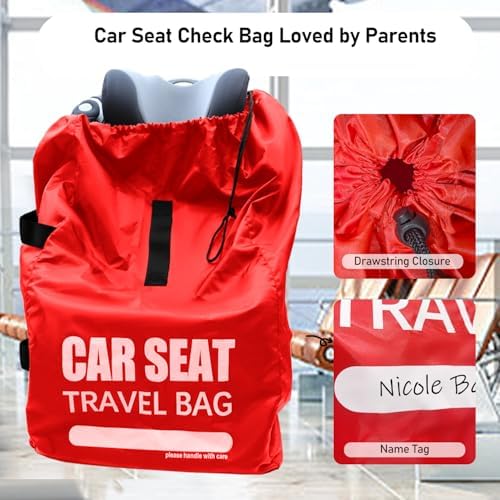 Car Seat Travel Bag for Airplane, Large Car Seat Bags for Air Travel - Image 4