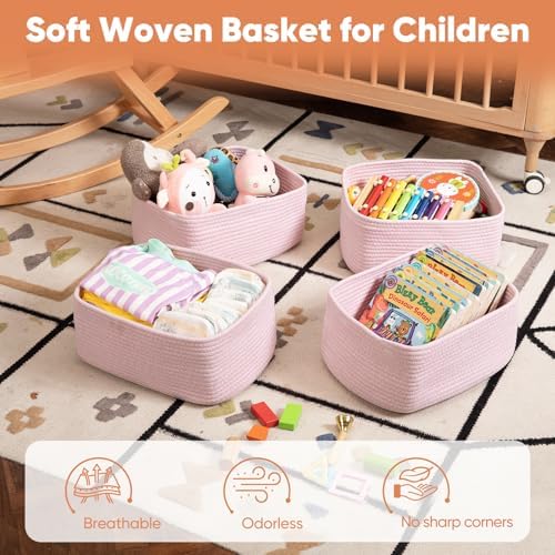 OIAHOMY 4 Pack 14.17 * 11.02 * 6.3IN Storage Baskets - Image 4