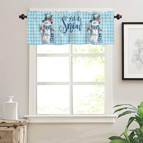 Snowman Christmas Valance Curtains - Image 3