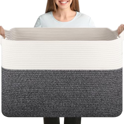 OIASKET 108L Cotton Rope Storage Basket by OIASKET