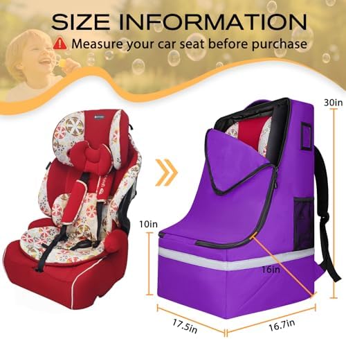 LARIPOP Car Seat Travel Bag for Airplane, Universal Gate Check Car Seat Bag - Image 2