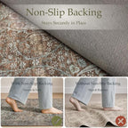 JOLLYVOGUE 8x10 Area Rugs for Living Room, Vintage Washable Rug - Image 4
