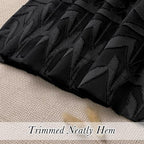 Lecloud Leia Black Sheer Curtains 72 Inches Long 2 Panels, Jacquard Leaf - Image 7