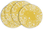 Artoid Mode Yellow Bloom Flowers Spring Round Placemats Set of 4, 14 Inch by ArtoidMode