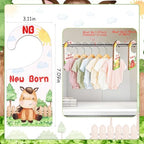 Baby Closet Dividers 8PCS, Farm Animal Theme Wooden Double-Sided Clothes Size - Image 6