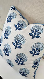 Marigold Floral Print 20x20 Throw Pillow Cover - Image 4