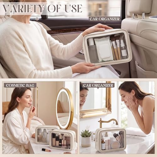 Hsei 6 Pcs Clear Makeup Bags Diaper Bag Organizer Travel Toiletry Bags - Image 6