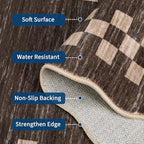GarveeHome Small Area Rug 2x3 Solid Color Washable Scalloped Kitchen Rugs - Image 4