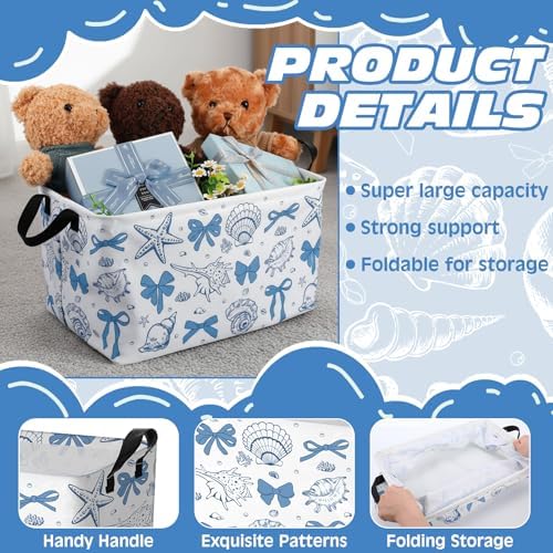 4pcs Christmas Storage Basket Fabric Laundry Baskets - Image 3