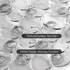WELTRXE Pebbles Bathtub Mat Non Slip Oval Shower Mat - Image 4