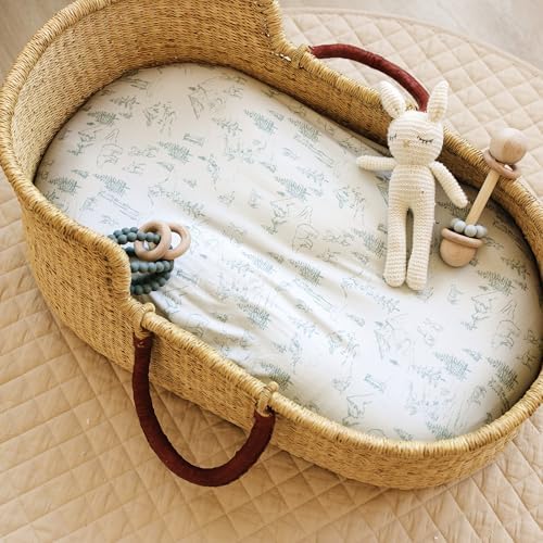 Sorrel + Fern Baby Bassinet Sheets 2-Pack, Fitted Soft - Image 3