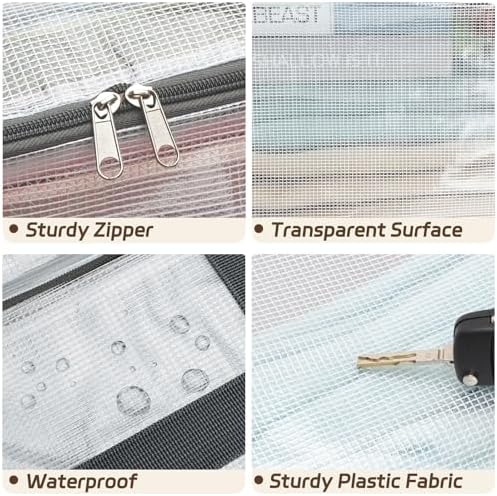 Fixwal Storage Bags 4 Pack 75L XL Mesh Clear - Image 7