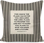 Jeremiah 29:11 Christian Pillow Cover 18x18, by Unknown